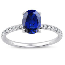 1.84 ct. Pırlanta Safir Yüzük - Thumbnail