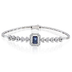 1.88 ct. Pırlanta Safir Bileklik - Thumbnail
