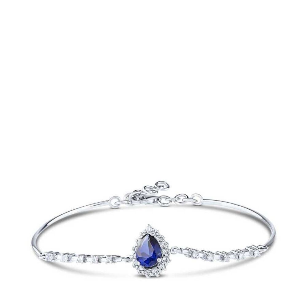 1.88 Karat Pırlanta Damla Safir Kelepçe