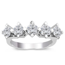 2.00 ct. G Color HRD Sertifikalı Pırlanta Beştaş Yüzük - Thumbnail