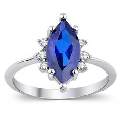 2.00 ct. Pırlanta Safir Yüzük - Thumbnail