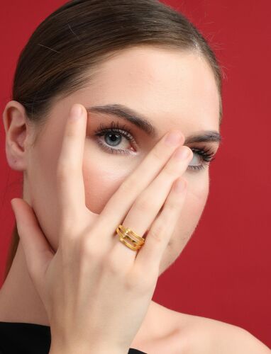 22 Ayar Altın Kaburga Yüzük - SembolGold