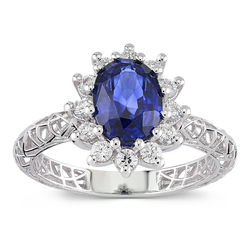 2.24 ct. Pırlanta Safir Yüzük - Thumbnail