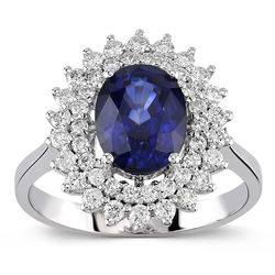 3.39 ct. Pırlanta Safir Yüzük - Thumbnail
