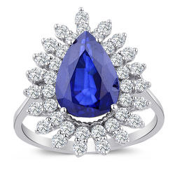 4.50 ct. Pırlanta Safir Yüzük - Thumbnail