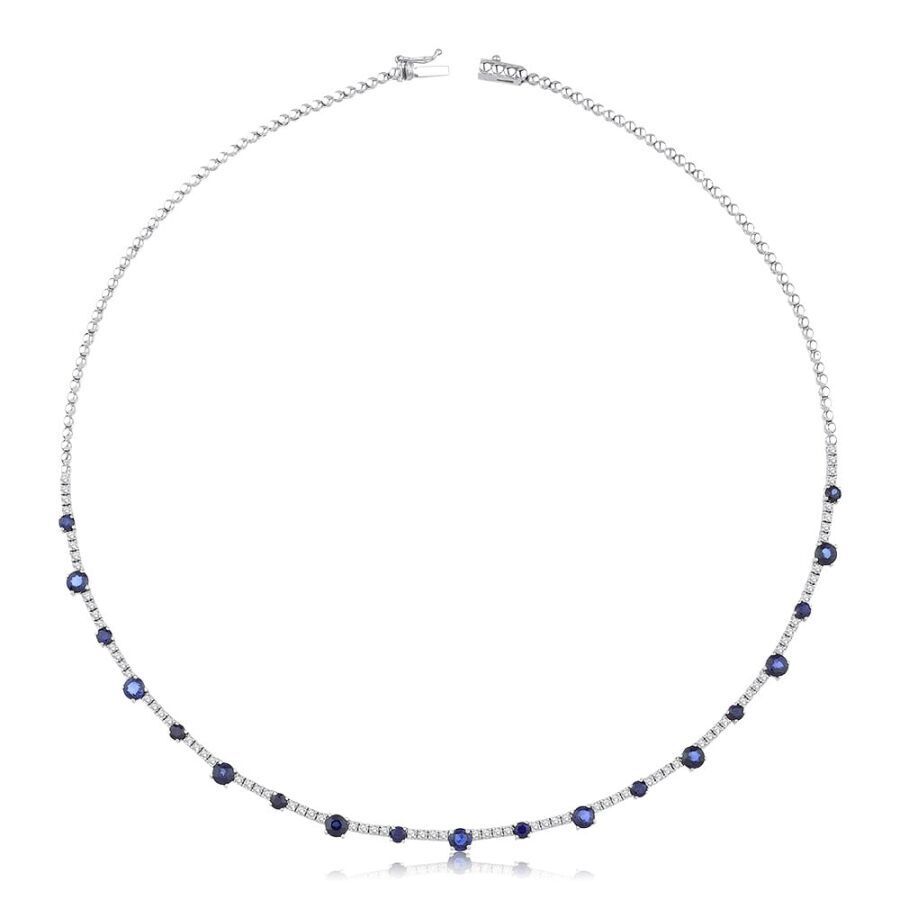 4.84 Karat Pırlanta Safir Kolye