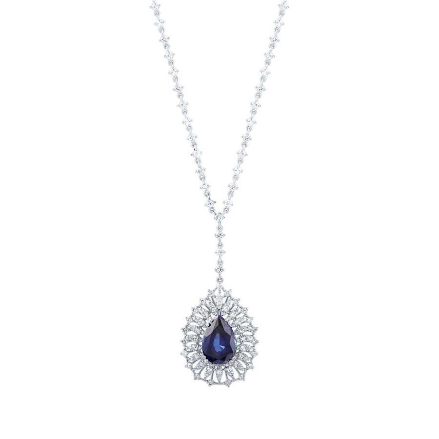5.17 Karat Pırlanta Safir Kolye