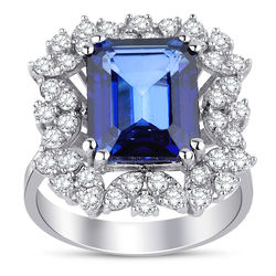 5.50 ct. Pırlanta Safir Yüzük - Thumbnail