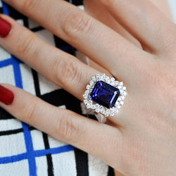 5.50 ct. Pırlanta Safir Yüzük - Thumbnail