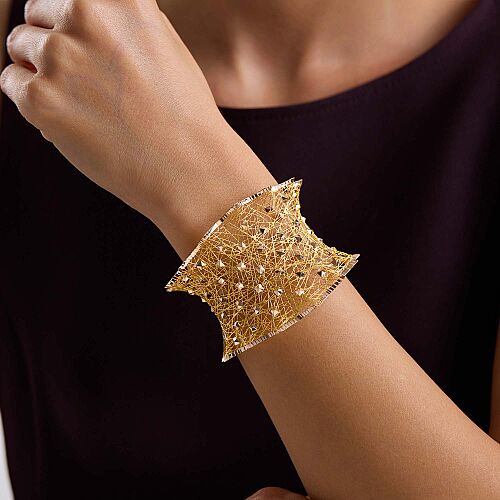 8 Ayar Tül Kelepçe Altın Bilezik 5,2 cm - SembolGold