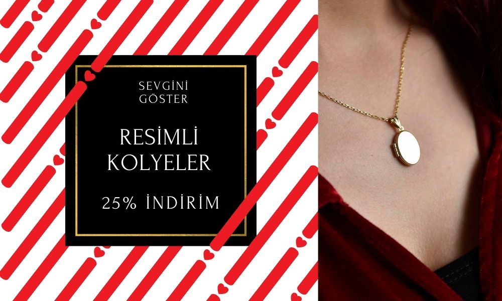 Hediye Resimli Kolyeler %25 den başlayan indirimlerle