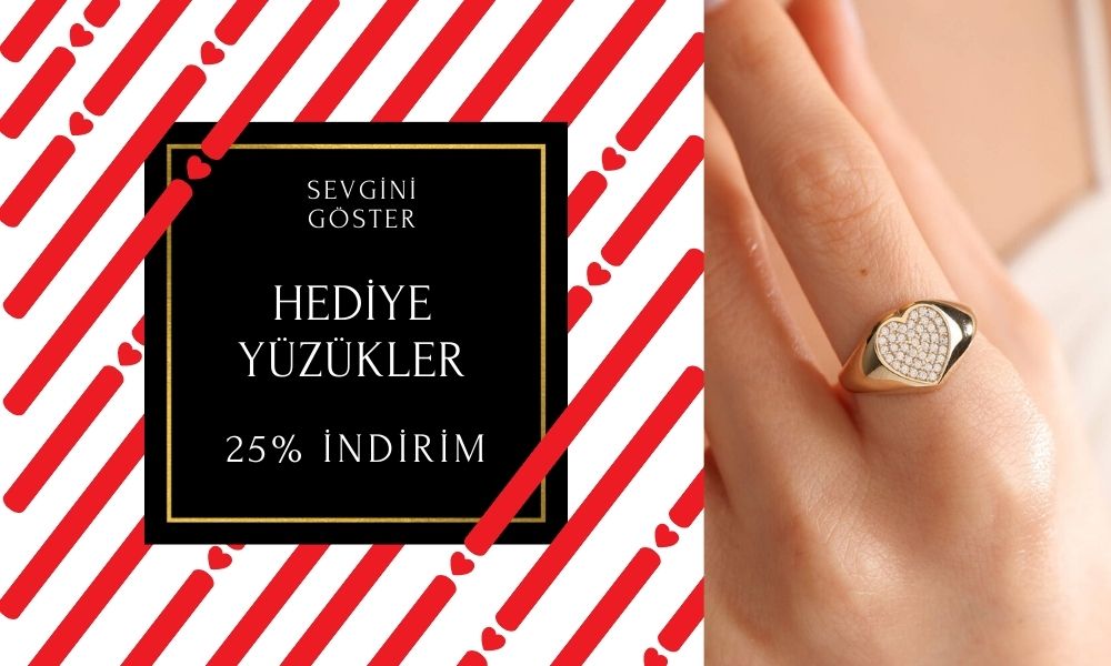 Hediye Yüzükler %25 den başlayan indirimlerle