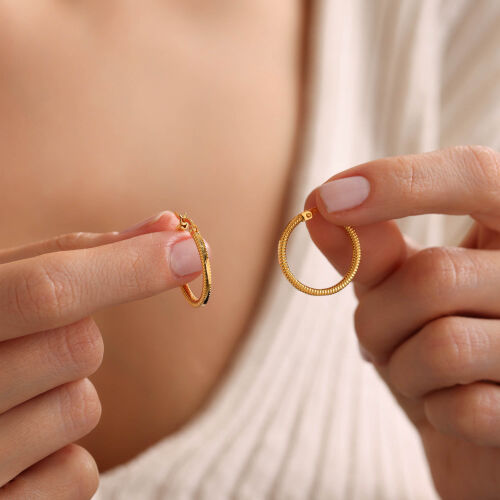 Ajda Küpe 14 Ayar 2.0 cm - SembolGold