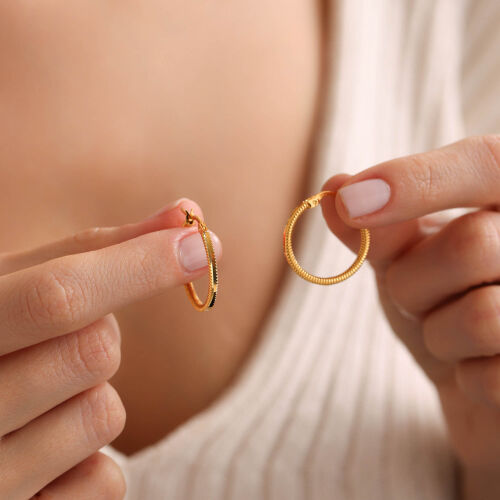 Ajda Küpe 14 Ayar 2.3 cm - SembolGold