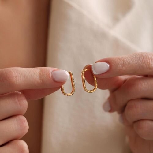 Ajda Küpe 14 Ayar Damla Form 1.5 cm - SembolGold