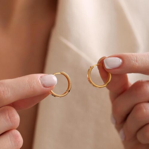 Ajda Küpe 14 Ayar Halka Form 1.9 cm - SembolGold