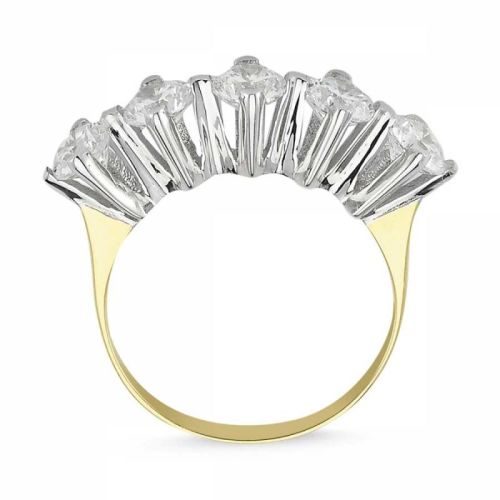 Altın 5 Taş Yüzük SWAROVSKİ Taşlı - SembolGold