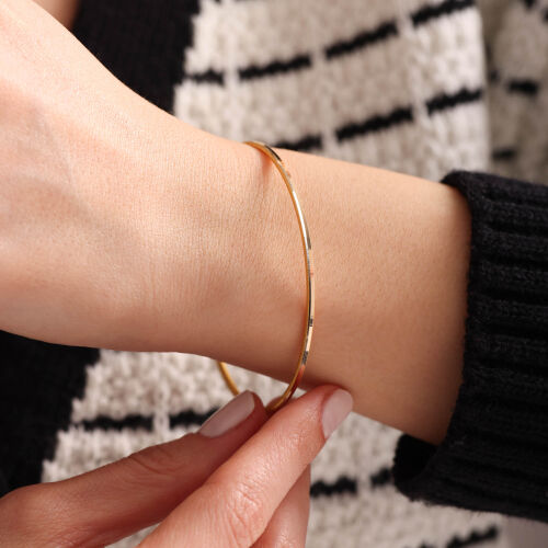 Altın Ajda Bilezik Oluklu 8 Ayar - SembolGold