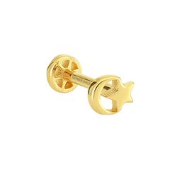 SembolGold - Altın Ayyıldız Tragus Piercing 14 Ayar (1)