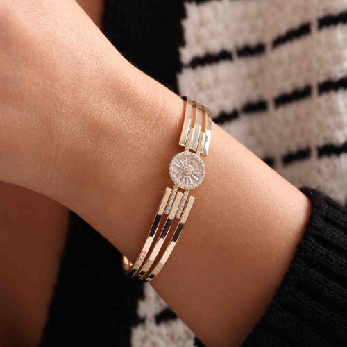 Altın Baget Kelepçe Çarkıfelek - SembolGold