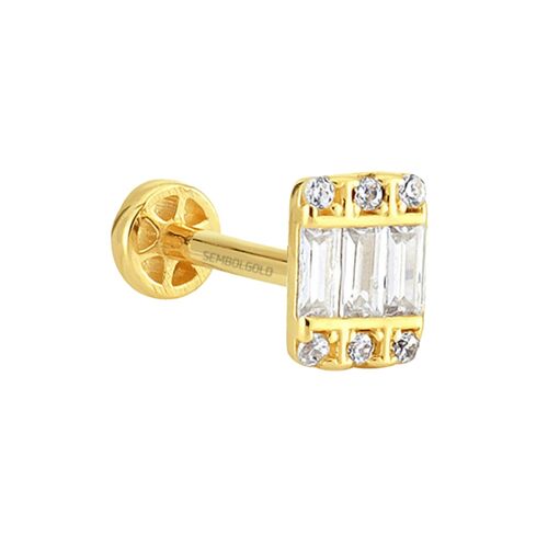 SembolGold - Altın Baget Tragus Piercing 14 Ayar (1)