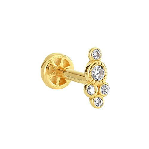 SembolGold - Altın Beştaş Tragus Piercing 14 Ayar (1)