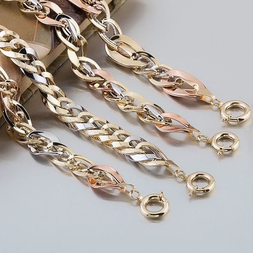 SembolGold - Altın Bileklik Hallow Tasarım 14K Sarı Beyaz (1)