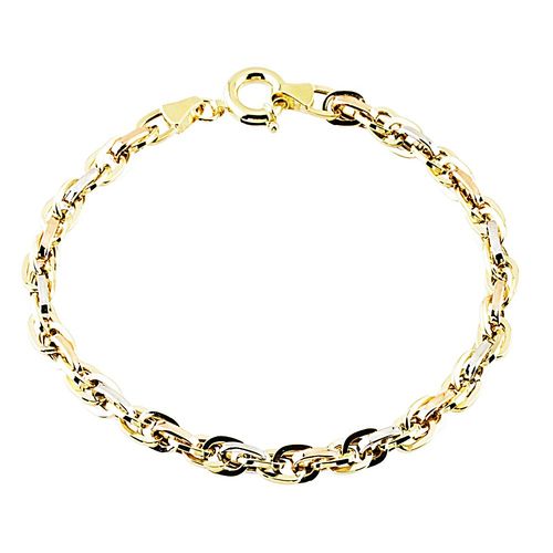 Altın Bileklik Hallow Tasarım 14K Sarı Beyaz - SembolGold