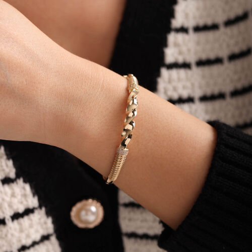 Altın Burma Kelepçe Modern - SembolGold