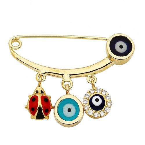 Altın Çengel İgne Mineli 3'lü Unisex - SembolGold