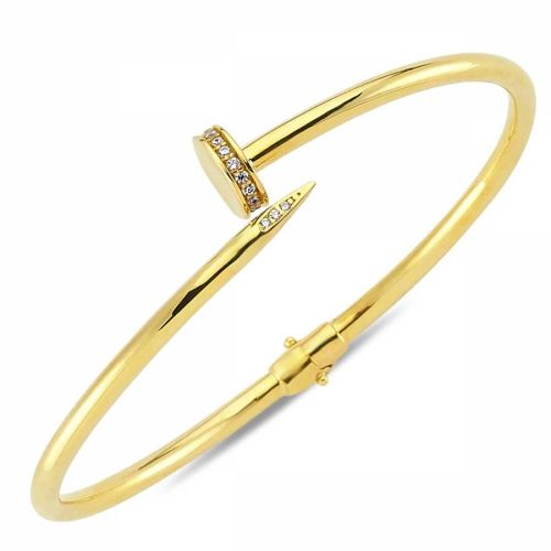 Altın Çivi Kelepçe Swarovski Taşlı - SembolGold