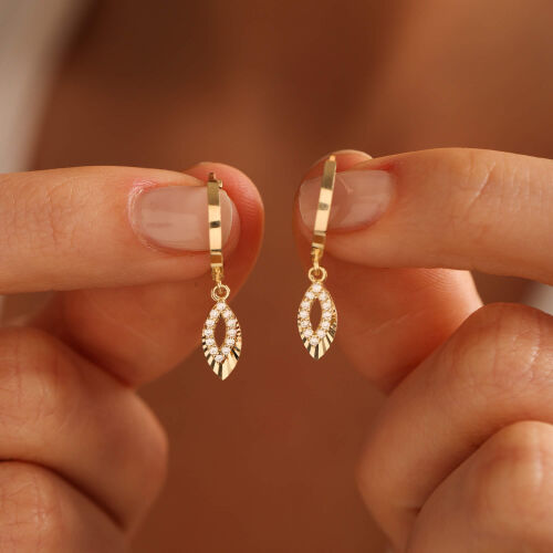 Altın Damla Küpe - SembolGold