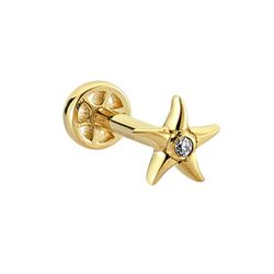 SembolGold - Altın Deniz Yıldız Tragus Piercing 14 Ayar (1)