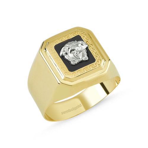 Altın Erkek Yüzük Arma Tasarım - SembolGold