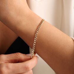SembolGold - Altın Gurmet Bileklik 3mm (1)