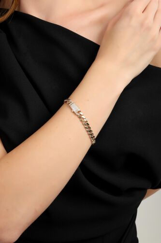 Altın Gurmet Bileklik İtaly Kilit 19 cm En 6 mm - SembolGold