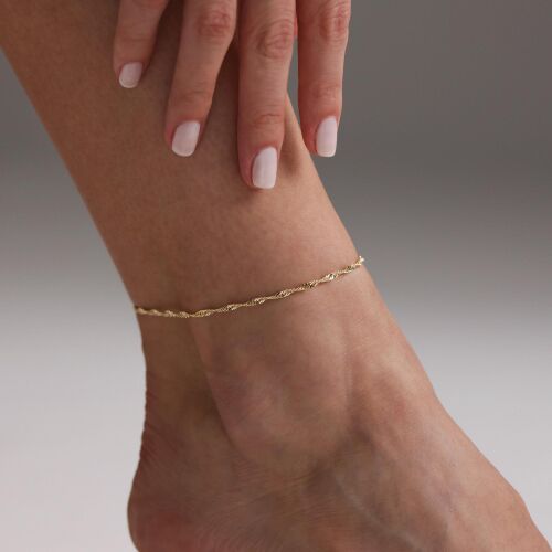 Altın Halhal Singapur Zincir Yeni Model - SembolGold