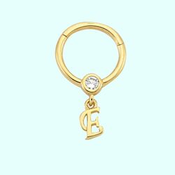 SembolGold - Altın Halka Harf Piercing 14 Ayar Harfler Mevcut (1)