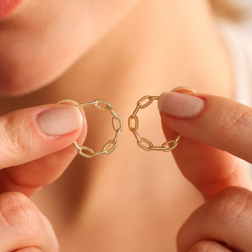 Altın Halka Küpe 1.5 cm Gurmet Form - SembolGold