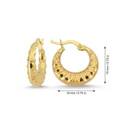 Altın Halka Küpe 1.9 cm 14 Ayar - Thumbnail
