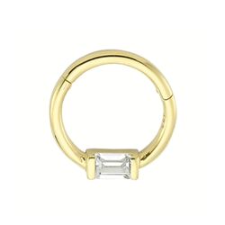 SembolGold - Altın Halka Piercing Baget Tektaş 14 Ayar (1)