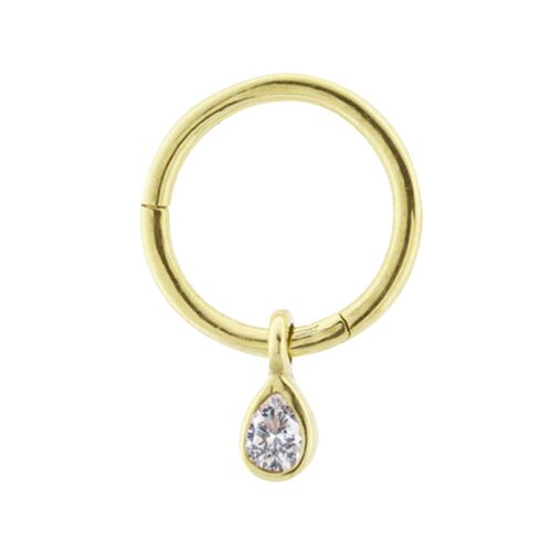 SembolGold - Altın Halka Piercing Damla 14 Ayar (1)