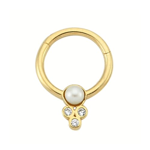 SembolGold - Altın Halka Piercing İnci Form 14 Ayar (1)