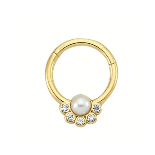 SembolGold - Altın Halka Piercing İnci Form 14 Ayar (1)