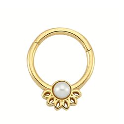 SembolGold - Altın Halka Piercing İnci Form 14 Ayar (1)