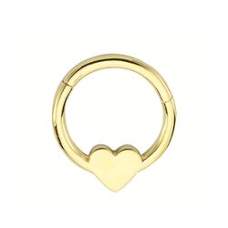 SembolGold - Altın Halka Piercing Kalp 14 Ayar (1)