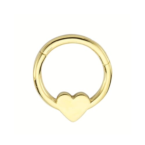 SembolGold - Altın Halka Piercing Kalp 14 Ayar (1)