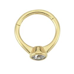 SembolGold - Altın Halka Piercing Tektaş 14 Ayar (1)