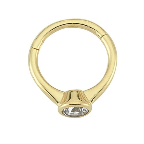 SembolGold - Altın Halka Piercing Tektaş 14 Ayar (1)