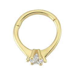 SembolGold - Altın Halka Piercing Tektaş 14 Ayar (1)